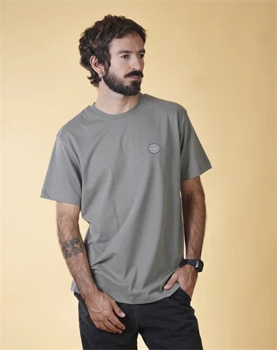 Elsk - Globe Brushed T-shirt - Castor Gray